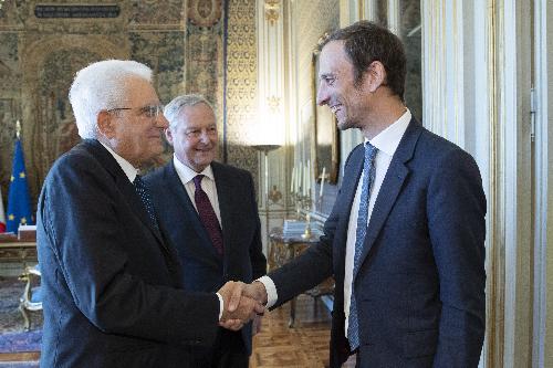 Il governatore FVG, Massimiliano Fedriga, ricevuto al Quirinale dal presidente della Repubblica, Sergio Mattarella